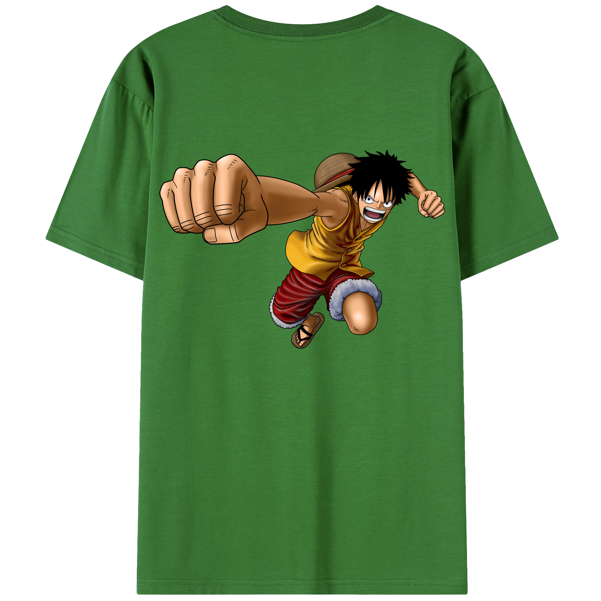 ワンピース モンキー・D・ルフィ ONE PIECE Monkey D. Luffy レディース半袖Tシャツ(バックプリント)